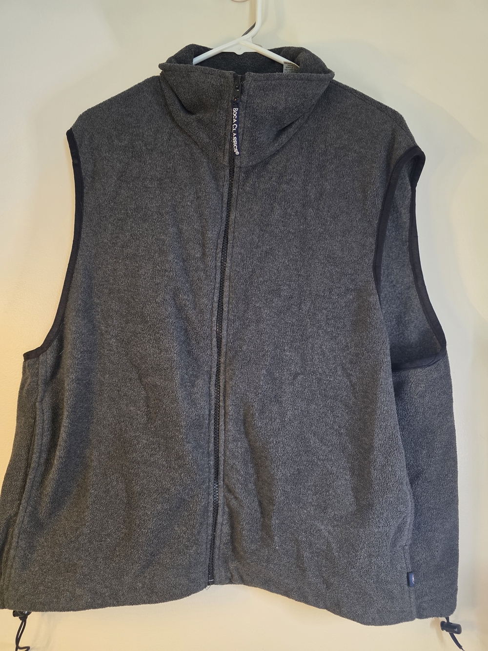 Boca Classics Men's Gray Full-Zip Fleece Vest